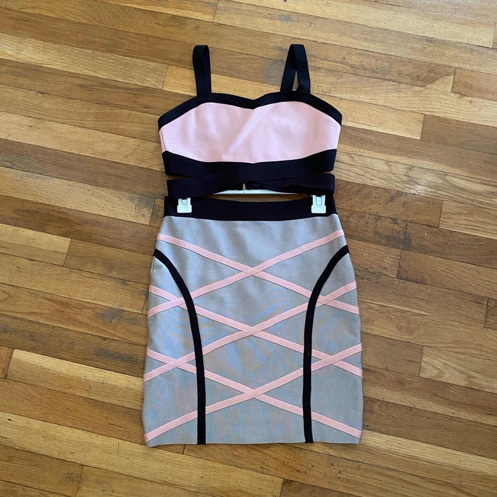 two piece bandage dress